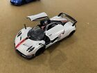 Pagani Huayra Bc Diecast Model Toy Car 1:38 Scale White Red Carbon Fiber New