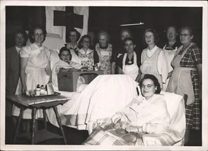 1953 HOME NURSING CLASS vintage real photograph 5" x 7" inches RURAL AMERICANA - Picture 1 of 1