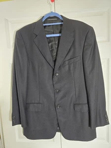 ermenegildo zegna High Performance 3 button black mens suit jacket sz 56 - Picture 1 of 8