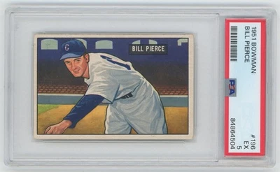 1951 Bowman 196 Pierce RC PSA 5 686647  - Image 1 of 2