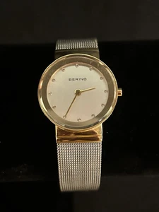 Classic Polished Gold Silver Band. Bering Wrist Watch 10126-001 - Picture 1 of 7