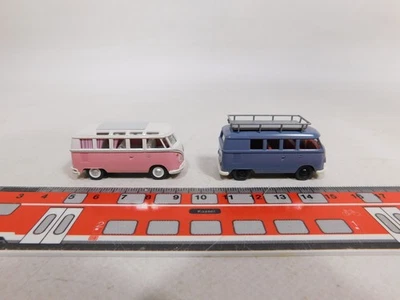 2X Wiking H0 1:87 Modello Autobus Volkswagen VW T1 0797 20 Ecc Mint #DX96-0,5 - Immagine 1 di 4
