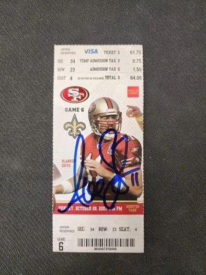 Alex Smith Signed Auto 10/28/07 San Francisco 49ers Ticket Stub Rare JSA AY28761 - Image 1 of 4