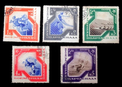 Russia Stamp Scott 559-63 World Spartacist Games 1935 Set of 5 Used - Image 1 of 2