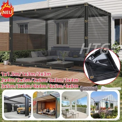 MARKENLOS Abdeckplane mit Ösen 400g/m² Wasserdicht PVC Gewebeplane Garten UV-Schutz Plane