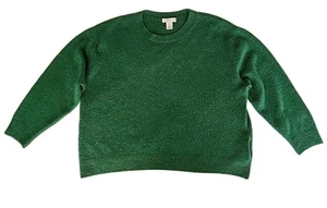 H&M Damen Pullover groß 3/4 Arm Poly/Wollmischung smaragdgrün Pulli Geschenk - Bild 1 von 8