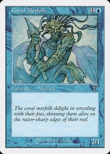 Coral Merfolk LP 7ª Séptima Criatura Azul Magic Inglés Regular  - Imagen 1 de 1