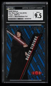 2016 Topps High Tek Darth Sidious CGC 9.5 English #SW-13 Blue Rainbow Foil - Picture 1 of 2