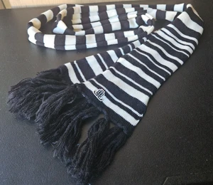 JENNIFER LOPEZ, JLO. BLACK, WHITE STRIPED SCARF. - Picture 1 of 5