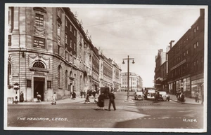 Postcard Leeds Yorkshire view of The Headrow RP - Foto 1 di 2
