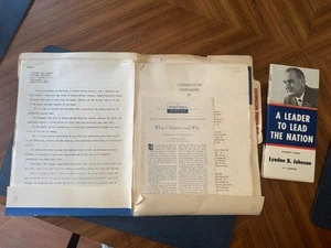 RARE Lyndon B. Johnson For President 1964 Original Presidential Press Kit - Picture 1 of 5