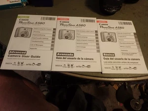 2X- CANON camera accessory- 3 Power Shot A560 manuals english & spanish - Picture 1 of 1