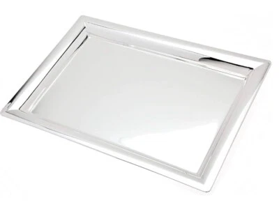 Godinger Stainless Steel Rectangular Platter 11x16 New OtherFactorySealedRef 176 - Image 1 of 4