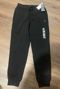 Polo Ralph Lauren BLACK Double Knit Jogger Pants SIZE YOUTH M 10-12 $65 - Picture 1 of 7