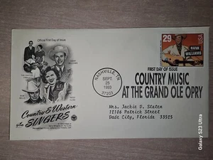 Country Music At The Grand Ole Opry 29 Cent Stamp FIRST DAY of ISSUE 1993 - Picture 1 of 2