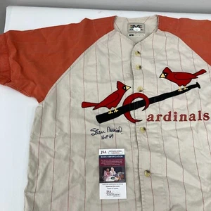 Camiseta Stan Musial HOF 69 Firmada Colección Cooperstown Cardenales de San Luis JSA - Imagen 1 de 8