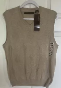 Perry Ellis Men's Vest Medium Beige Golf Casual DadCore Sandbar Heather - Picture 1 of 9
