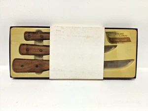 VTG NEW Chicago Cutlery Kitchen Favorites 3pc Knife Set Walnut Wood 100S 61S 66S - Picture 1 of 11