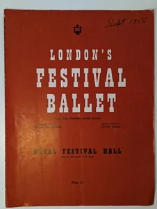 London's Festival Ballet Program 1955 Natalie Krassovska Royal Festival Hall - Foto 1 di 8
