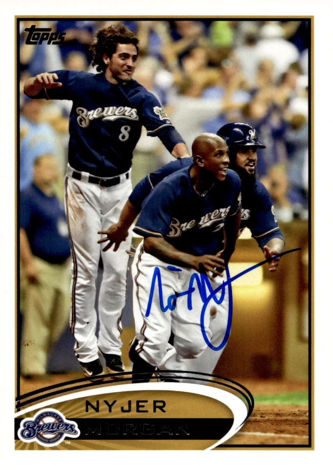 Nyjer Morgan - Signed 2012 Topps Card #66 - Milwaukee Brewers - Image 1 of 2