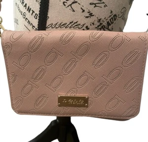 Bebe Los Angeles Cross Body Bag Dusty Pink And Gold, Detachable Strap - Picture 1 of 10