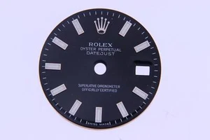 ROLEX DATEJUST LADIES BLACK DIAL SILVER BATONS 6917, 6916, 69174, 79174 - Picture 1 of 3