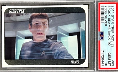 2014 Star Trek Spock #63 (SILVER) PSA 10 GEM MINT (160/200) (RARE: Population 1) - Image 1 of 2