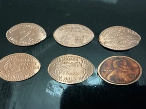 gepresster Penny zerschlagen länglich IRISH HILLS MICHIGAN 5er Set Stempelglanz Kupfer Cent neu - Bild 1 von 14