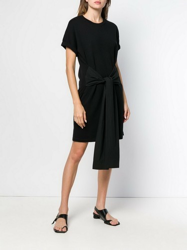 Abito T shirt Alexander Wang nuovo con etichette nero prezzo al pubblico consigliato $375 S Petite