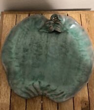 Vintage Stangl Terra Rose Art Pottery Plate Green Leaf Dish  3546