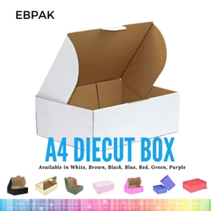 Mailing Box A4 310 x 230 x 105mm Cardboard Mailer White Brown Black Pink Blue - Picture 1 of 132