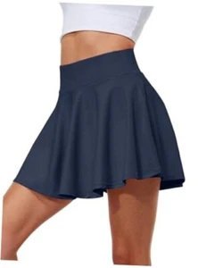 Pleated Tennis Skirts for Women High Waisted Golf Skorts Tummy Large Navy - Picture 1 of 7