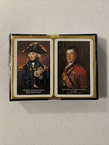 Vintage Waddingtons Playing Cards Nelson & The Duke of Wellington 2 Decks