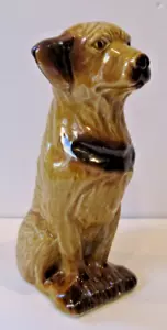 VINTAGE Ceramic Brown Golden Retriever Dog Figurine Hand Painted Brazil 7" Tall - Picture 1 of 9