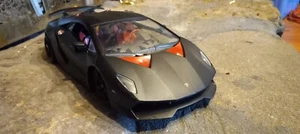 Auldey Race Tin Lamborghini 1/24 RC car Flat black -RARE 2012 Radio Shack- - Picture 1 of 22