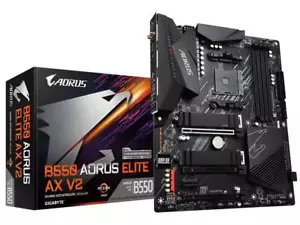 GIGABYTE B550 AORUS ELITE AX V2 AM4 AMD B550 ATX Motherboard w/ Dual M.2 Slots - Picture 1 of 7