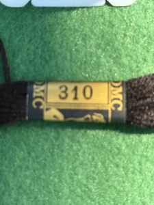 DMC Embroidery Floss Mouline Made in France 100 % Cotton #310 Black Lot (19) - Picture 1 of 4