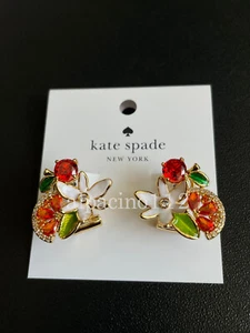 ~Kate KSNY Spade New York Sweet Citrus Orange Cluster Stud Earrings~