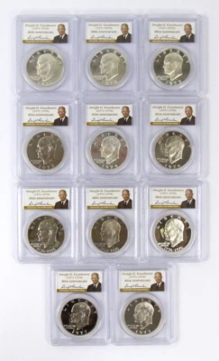 1971 - 1978 Eisenhower IKE Dollar Proof Set PCGS PR69DCAM 11 Coin Set w/ Silver - Image 1 of 4