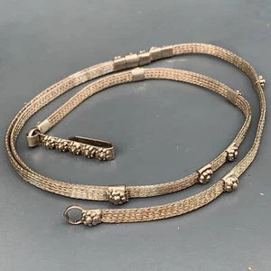 Vintage Sterling Silber Tribal Gürtel oder Slide Halskette Tribal Silbergürtel von I - Bild 1 von 7