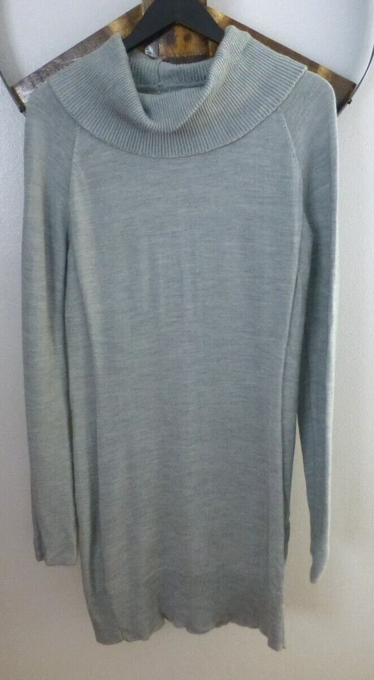 Vestido/Túnica Smartwool Cuello Capucha Talla Grande Gris Mezcla Lana Merino ¡Excelente! Foto 1 de 4