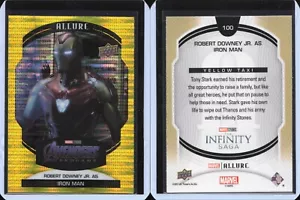 2022 ponte superiore Marvel Allure taxi giallo #100 Robert Downey Jr. come Iron Man - Foto 1 di 1