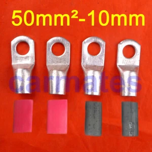 4 X Terminales de terminales de cable de batería 50-10 para crimpadora de cables de automóvil 240 V caja de interruptores - Imagen 1 de 3