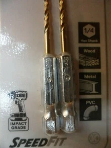 Impact Grade Titan Bohrer Bit 3/32" x 1 9/16" Kobalt Qualität Speed Fit 2 Stück - Bild 1 von 5