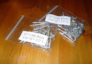 Senk Pop Nieten 3/16" Durchmesser 4,8 mm Aluminium/Edelstahl beste Qualität x50er Pack - Bild 1 von 3