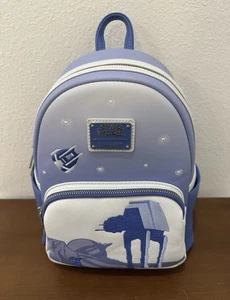 New 2025 Disney Parks Star Wars Loungefly Hoth Blue Mini Backpack - Picture 1 of 4