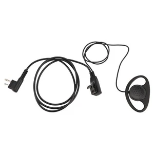 4X(2 Pin Erweiterte D Form Klipp Ohr Ptt Headset Ohrhörer Mikrofon Für 2 W9765 - Photo 1/7