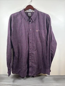 Cinch Long Sleeve Button Down Shirt Mens 2XL Floral Western Print Cotton Work - Picture 1 of 8