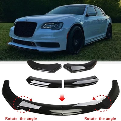 For Chrysler 300 300M Black Car Front Bumper Chin Lip Splitter Spoiler Body Kit Foto 1 de 4