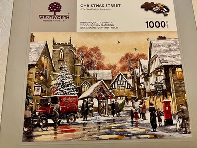 Complete 1000 Piece Wentworth Wooden Jigsaw Puzzle -Christmas Street - Image 1 of 4